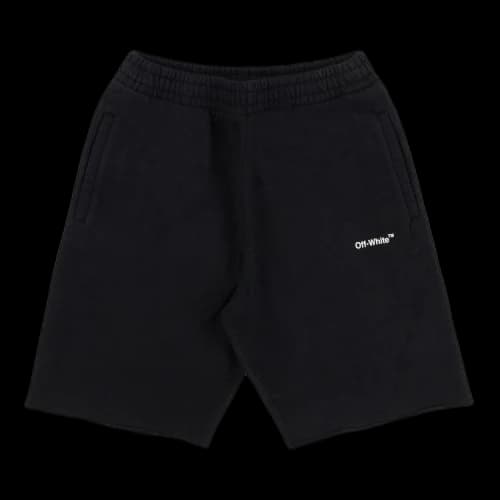 Off-White Raw Hem 3D Arrows Logo Sweatshorts 'Black'
