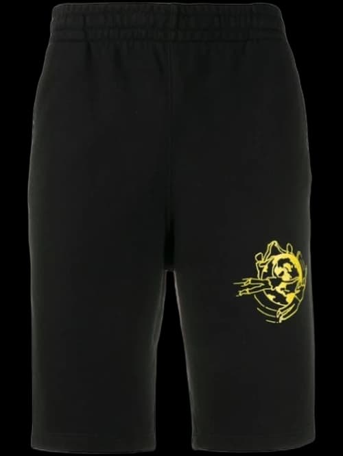 OFF-WHITE Planet Arrows Sweatshort Black/Yellow