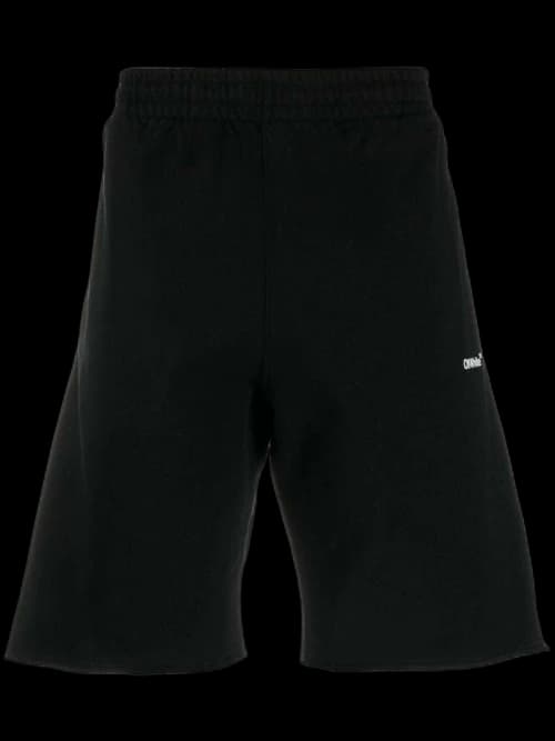 OFF-WHITE Single Arrow Pocket Sweatshorts Black/White