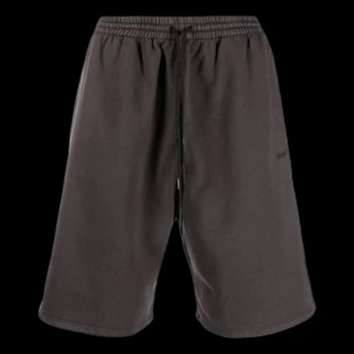 Off-White Logo Printing Pattern Elastic Waistband Straight Shorts Brown