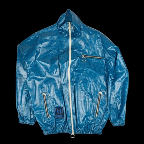 Off-White Check Zipped Jacket 'Blue'