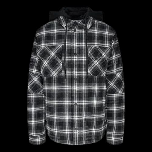 Off-White FW20 Plaid Hooded Long-sleeve Coat Men's Black