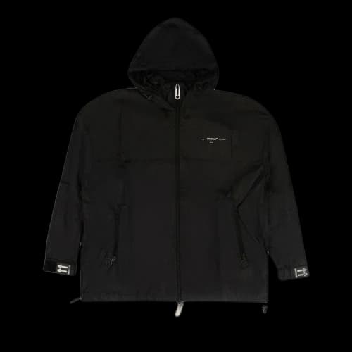 Off-White Logo Print Windbreaker Jacket 'Black'