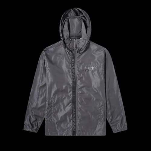 Off-White SS21 Logo Printing Zipper Jacket Version Gray
