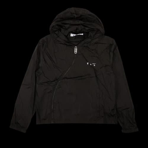 Off-White Curved Logo Windbreaker 'Black'