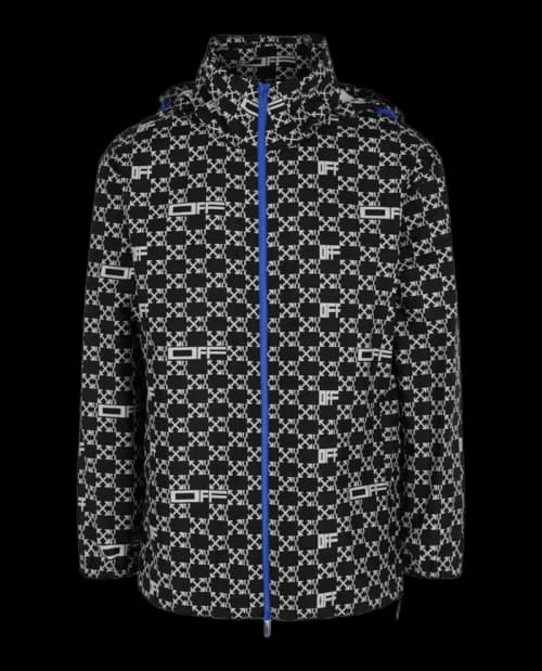 OFF-WHITE Monogram Allover Windbreaker Jacket Black/White