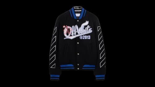 OFF-WHITE Street Wiz Wool Varsity Jacket Black/Multicolor