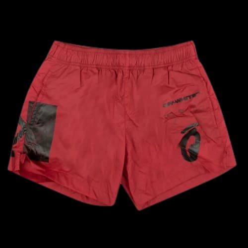Off-White Printed Swim Shorts 'Red'