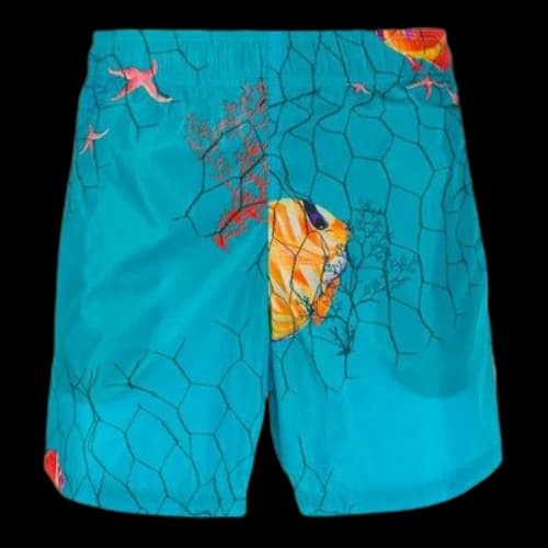 Off-White SS21 Small Printing Lake Blue Pants