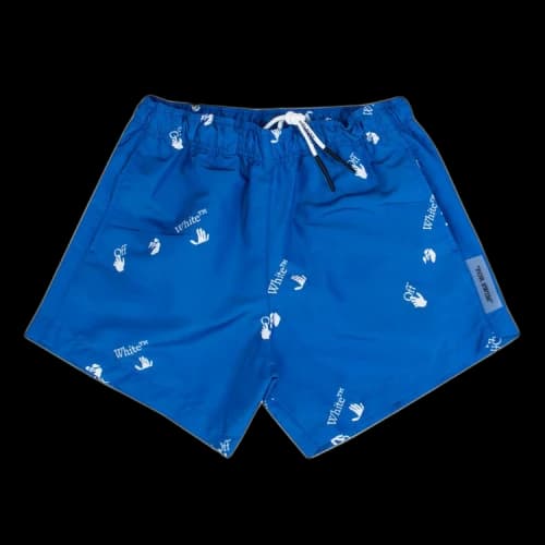 Off-White Allover Logo Swimshorts 'Blue/White'