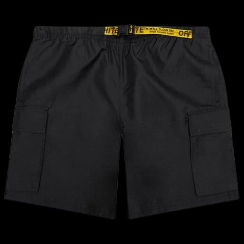 Off-White Classic Industrial Cargo Swimshorts 'Black/Yellow'