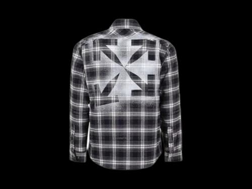 OFF-WHITE Stencil Flannel Check Shirt Black