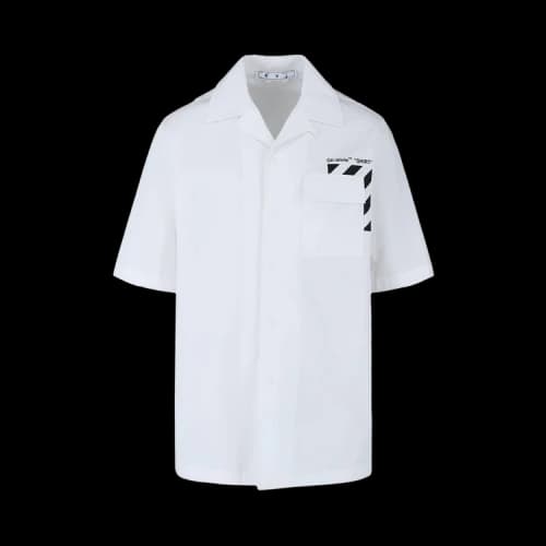 Off-White Printing Solid Color Short Sleeve Shirt White