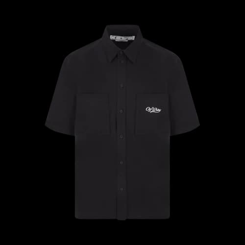 Off-White Wave Off Summer Short-Sleeve Shirt 'Black/White'