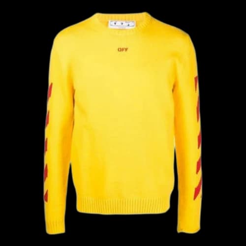 Off-White Men's SS21 Sweater Slim Fit Yellow