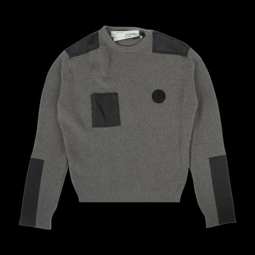 Off-White Logo Patch Sweater 'Grey'