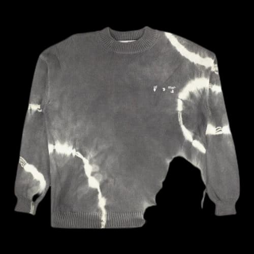Off-White Tie Dye Crewneck 'Grey/White'