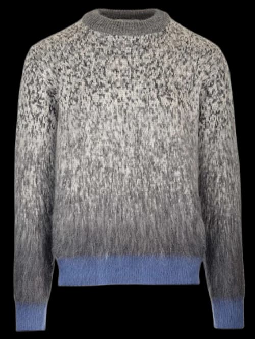 OFF-WHITE Arrows-Print Degradé-Effect Jumper Grey/Blue