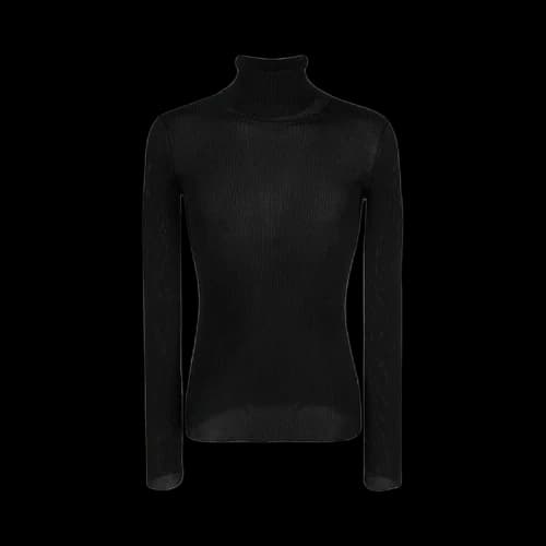 OFF-WHITE Helvet Fine Knit Rib Turtlneck Black