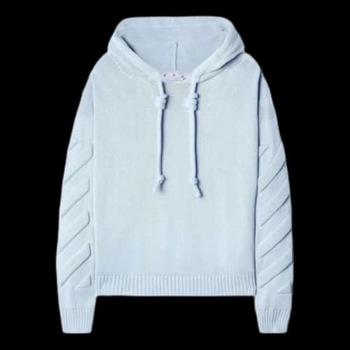 Off-White Off White 3d Diag Knit Hoodie 'Pale Blue'