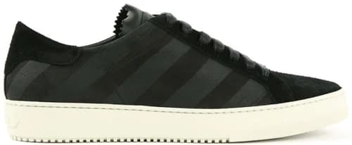 OFF-WHITE Black Leather Diagnoals