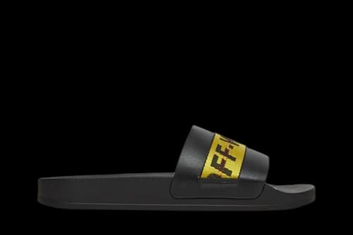 Off-White Industrial Sliders 'Black Yellow'