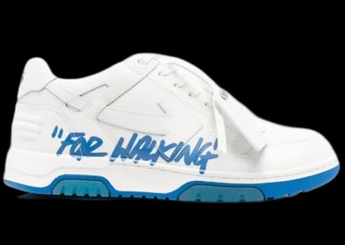 OFF-WHITE Out Of Office OOO Low Tops For Walking White Royal Blue