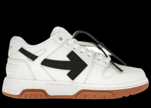 OFF-WHITE Out Of Office OOO Low Tops White Black Gum