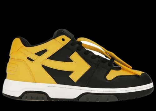 OFF-WHITE Out Of Office OOO Low Tops Black Yellow