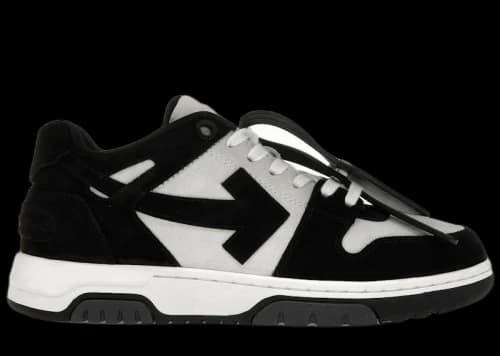 OFF-WHITE Out Of Office OOO Low Tops White Black Suede