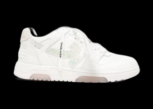 OFF-WHITE Out Of Office OOO Low Tops White Strass Arrow