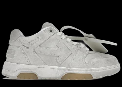 OFF-WHITE Out Of Office OOO Low Tops Vintage Suede Destressed White