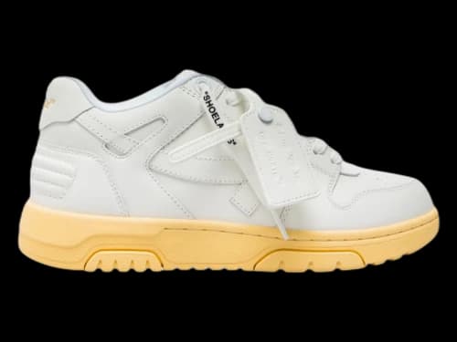 OFF-WHITE Out Of Office OOO Low Tops White Yellow