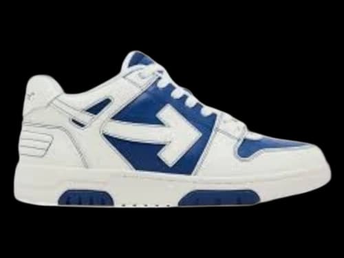 OFF-WHITE Out Of Office OOO Low Tops White Dark Blue