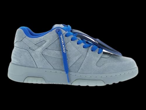 OFF-WHITE Out Of Office OOO Low Tops Blue Grey FW25