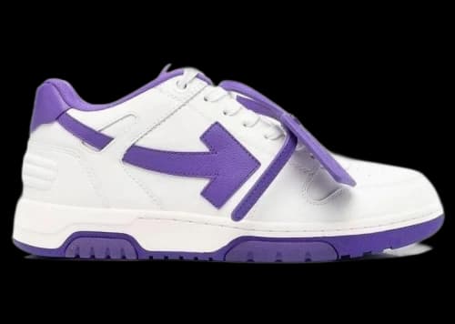 OFF-WHITE Out Of Office "OOO" Low Tops White Purple White