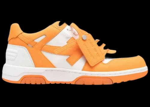 OFF-WHITE Out Of Office OOO Low Tops White Light Orange