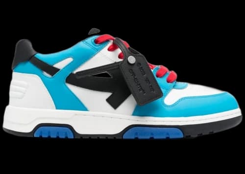 OFF-WHITE Out Of Office OOO Low Tops White Arctic Blue Red