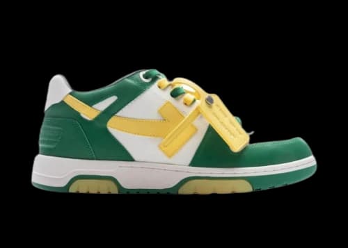 OFF-WHITE Out Of Office OOO Low Tops Green Yellow