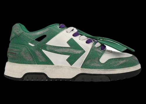 OFF-WHITE Out Of Office OOO Low Tops Green White Vintage