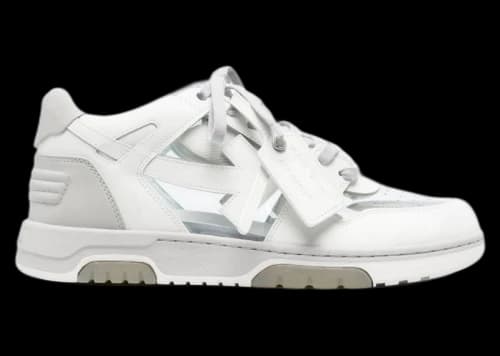 OFF-WHITE Out Of Office OOO Low Tops See Through Grey White