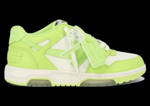 OFF-WHITE Out Of Office OOO Low Tops White Light Green