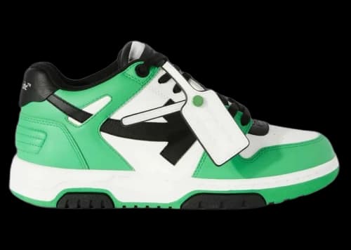 OFF-WHITE Out Of Office "OOO" Low Tops Green Black