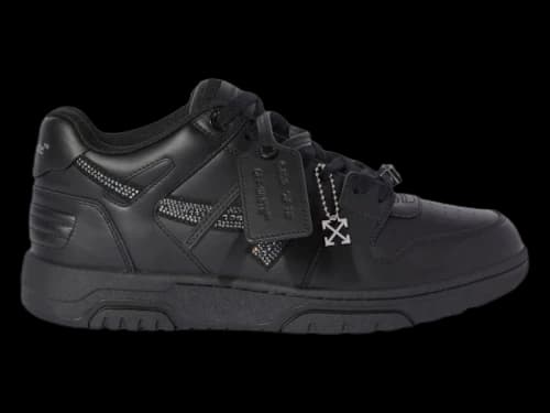 OFF-WHITE Out Of Office OOO Low Tops Black Metal
