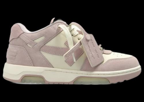 OFF-WHITE Out Of Office Low Tops Suede Panel Pink