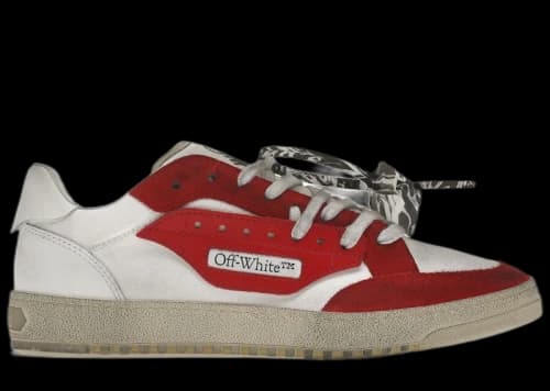 OFF-WHITE Vulcanized 5.0 Low Top White Red