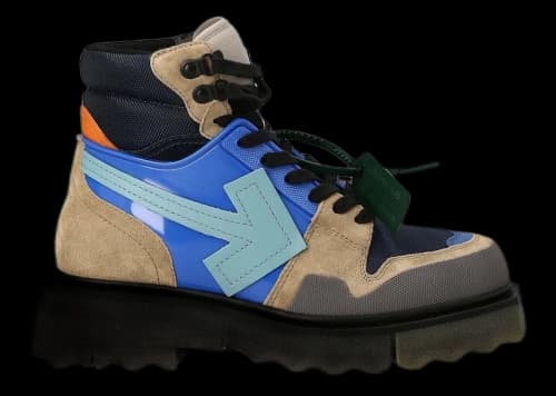 OFF-WHITE Hiking Sponge Ankle Boots Army Green Turquoise