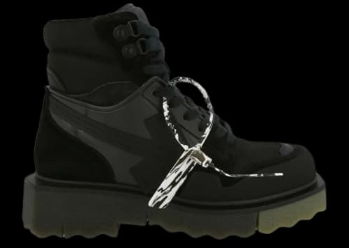 OFF-WHITE Mens Hiking Sponge Sneakerboot Black