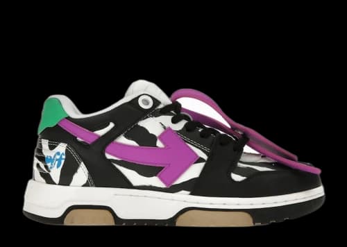 OFF-WHITE Out Of Office OOO Low Tops Zebra Pink (Women's)