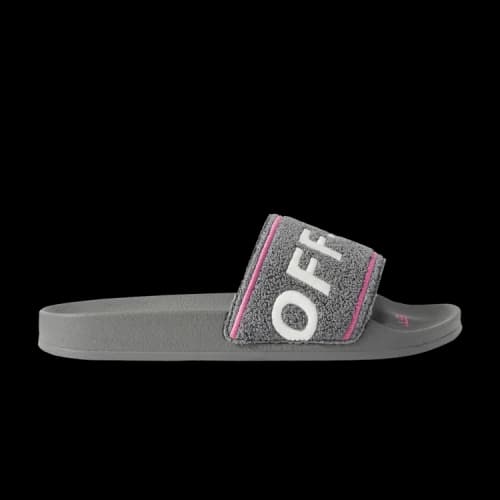 Off-White Towel Embroidery Slider 'Grey'